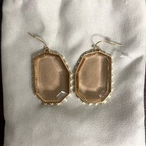 Rosegold stone earrings